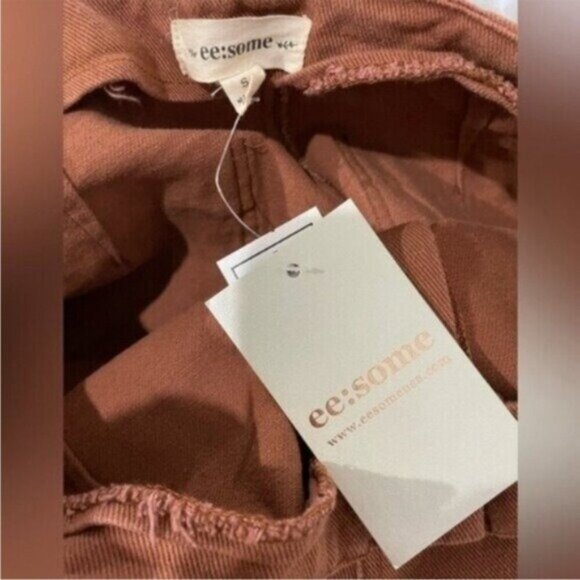 ee:some High Waisted Wide Leg Pants Neutral Boho Chic Preppy Contemporary - Picture 6 of 9